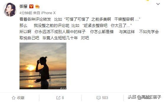 张檬整容记图片判若两人（附：张檬整容前后对比照） 第13张