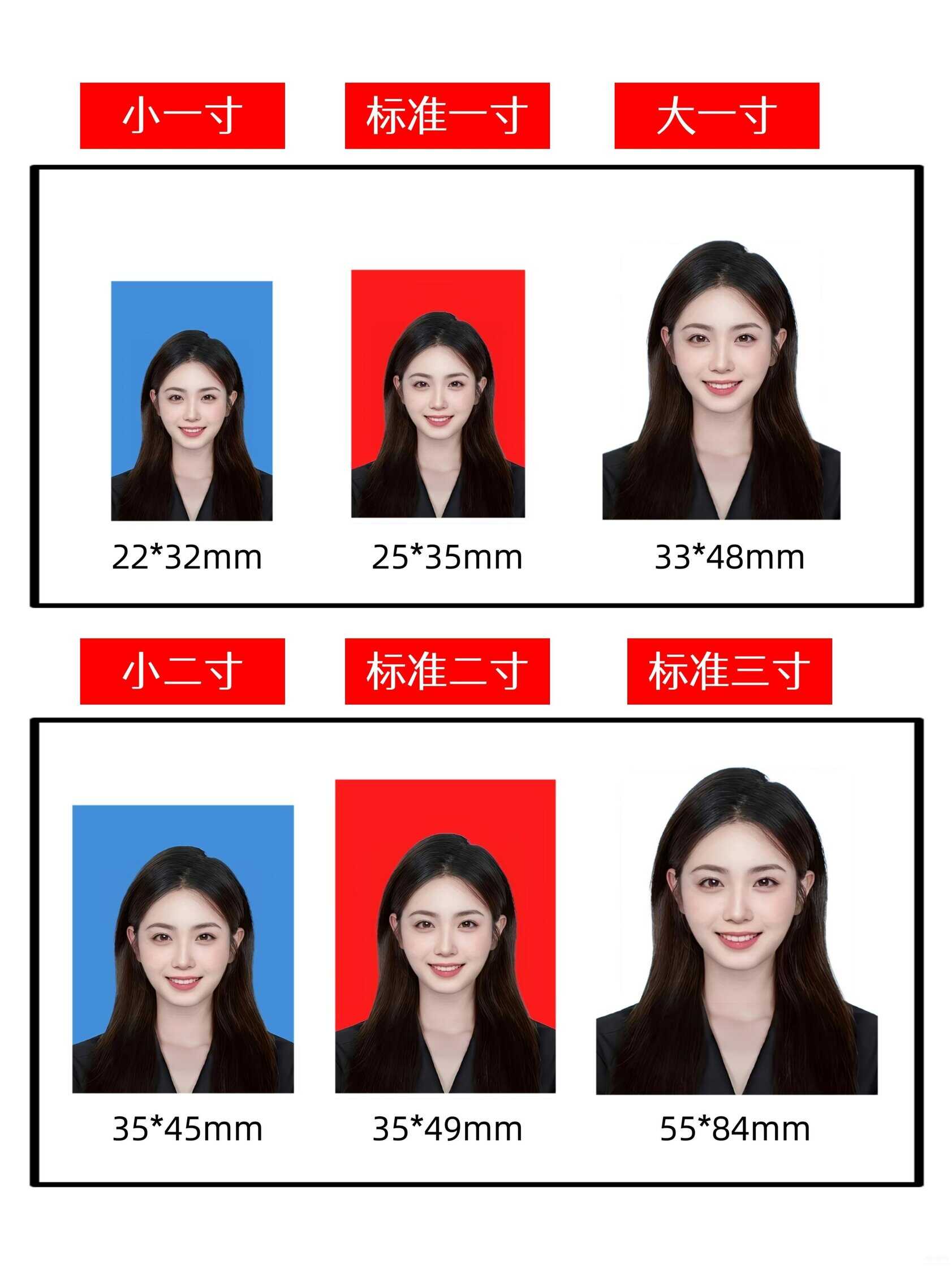 照片纸的尺寸是多少（证件照尺寸大汇总） 第1张