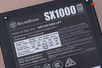 银欣SX1000电源评测：当前体积最小的千瓦级SFX-L电源 第9张