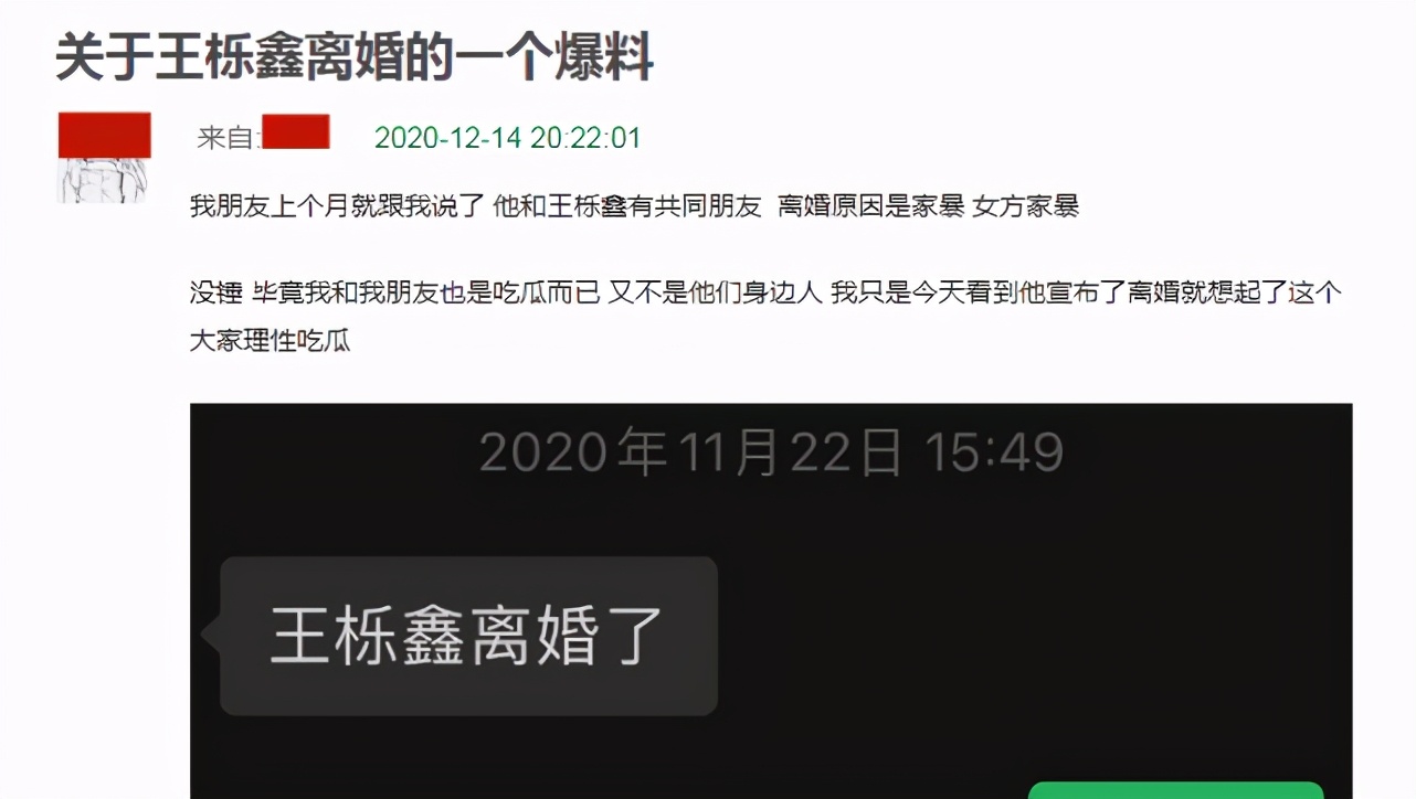王栎鑫宣布和吴雅婷离婚，知情人曝离婚原因：女方家暴男方 第15张