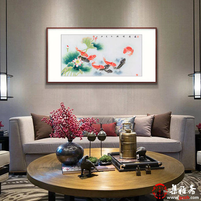客厅沙发后面挂什么画好 这几款吉祥花鸟画更让你怦然心动 第9张