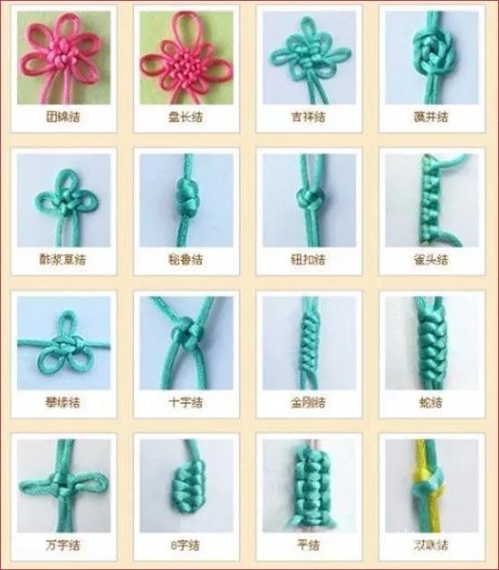 金刚结编法图解（三种快速的编绳打结方法） 第1张